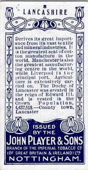 1915 Player's Counties and Their Industries #8 Lancashire Back