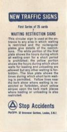 1966 The New Traffic Signs #7 Waiting Restriction Signs Back