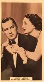 1939 Wix Film Favourites (3rd Series) #73 Mary Astor / Herbert Marshall Front