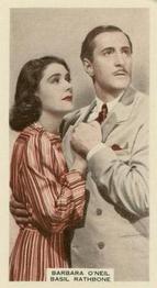 1939 Wix Film Favourites (3rd Series) #96 Barbara O'Neil / Basil Rathbone Front