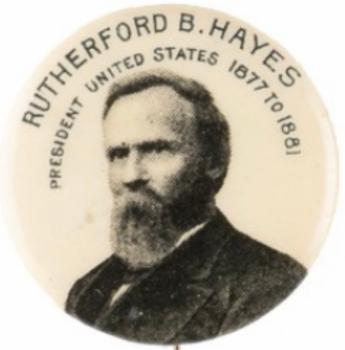 1896 American Pepsin Gum/Whitehead Hoag Presidents PE7-15 #NNO Rutherford B. Hayes Front