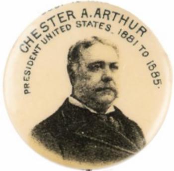 1896 American Pepsin Gum/Whitehead Hoag Presidents PE7-15 #NNO Chester A. Arthur Front