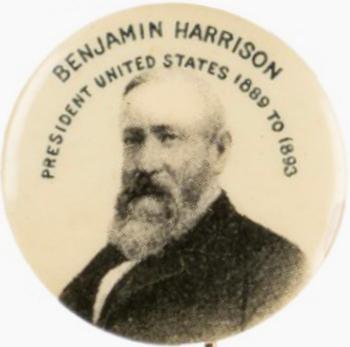 1896 American Pepsin Gum/Whitehead Hoag Presidents PE7-15 #NNO Benjamin Harrison Front