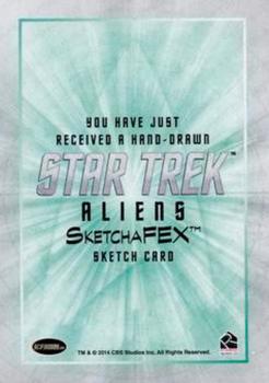 2014 Rittenhouse Star Trek Aliens  - Sketches #NNO Brent Ragland Back