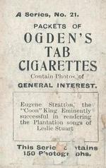 1901 Ogden's General Interest Series A #21 Eugene Stratton Back