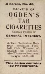 1901 Ogden's General Interest Series A #46 Alexander Tait Back