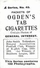 1901 Ogden's General Interest Series A #49 John Smith Back