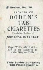 1901 Ogden's General Interest Series B #30 Captain Webb Back