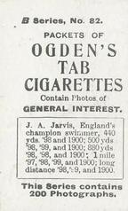 1901 Ogden's General Interest Series B #82 John Jarvis Back