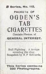 1901 Ogden's General Interest Series B #115 Bull Fighting Back