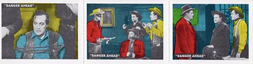 1950 Ed-U-Cards The Lone Ranger (W536-2) - 3 Card Panels #NNO Cards 52, 53, 54 Front