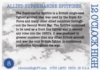 2013 The Illustration Studio (TIS) 12 O'Clock High Series 1 #8 Allied Supermarine Spitfires Back