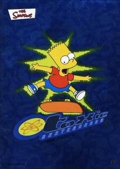2002 Topps The Simpsons Bubble Gum & Stickers - Foil Stickers #1 Toxic Skateboards Front