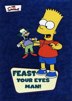 2002 Topps The Simpsons Bubble Gum & Stickers - Foil Stickers #15 Feast Your Eyes Man! Front