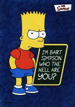 2002 Topps The Simpsons Bubble Gum & Stickers - Foil Stickers #25 I'm Bart Simpson. Who the Hell Are You? Front