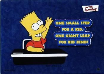 2002 Topps The Simpsons Bubble Gum & Stickers - Foil Stickers #26 One Small Step for a Kid, One Giant Leap for Kid Kind! Front