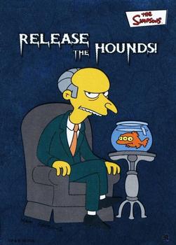 2002 Topps The Simpsons Bubble Gum & Stickers - Foil Stickers #31 Release the Hounds! Front