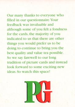 1999 Brooke Bond PG Tips Farewell To Picture Cards #NNO Kevin standing on a straight road Back