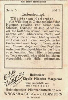 1929 Echte Wagner Lederstrumpf (The Leatherstocking Tales) Album 2, Serie 3 #1 Wildtoter am Marterpfahl Back