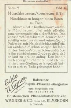 1929 Echte Wagner Abenteuer des Freiherrn v. Munchhausen II (The Adventures of Baron Munchhausen) Album 2, Serie 9 #10 Munchhausen hungert einen Baren zu Tode Back