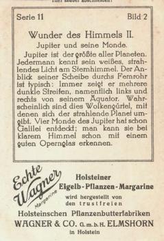 1929 Echte Wagner Wunder des Himmels II (Wonders of the Heavens) Album 2, Serie 11 #2 Jupiter und seine Monde Back