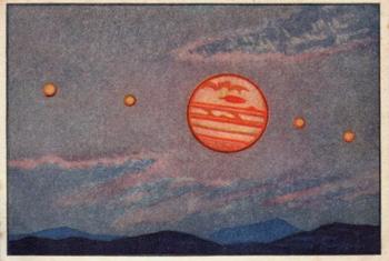 1929 Echte Wagner Wunder des Himmels II (Wonders of the Heavens) Album 2, Serie 11 #2 Jupiter und seine Monde Front