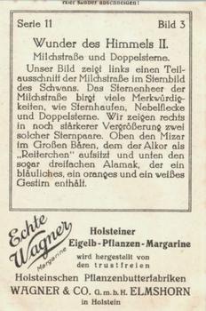 1929 Echte Wagner Wunder des Himmels II (Wonders of the Heavens) Album 2, Serie 11 #3 Milchstrasse und Doppelsterne Back