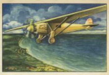 1929 Echte Wagner Die Entwicklung der modernen Luftfahrt (The Development of Modern Aviation) Album 2, Serie 23 #2 Lindbergh's Europaflug Front