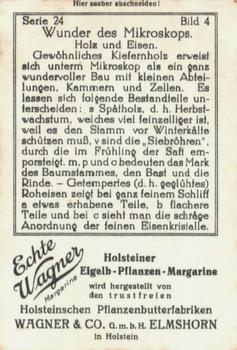 1929 Echte Wagner Wunder der Kleinwelt (Miracles of the Small World) Album 2, Serie 24 #4 Holz und Eisen Back