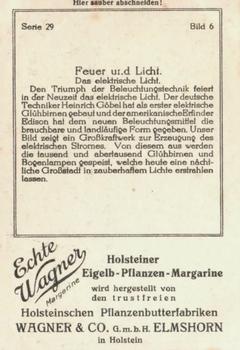 1929 Echte Wagner Feuer und Licht (Fire and Light) Album 2, Serie 29 #6 Das elektrische Licht Back