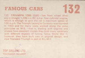 1972 Top Sellers Famous Cars #132 Triumph 1300 Back