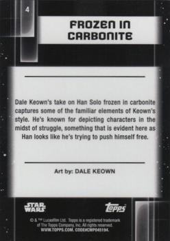 2021 Topps Chrome Star Wars Galaxy #4 Frozen in Carbonite Back