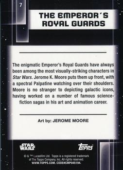 2021 Topps Chrome Star Wars Galaxy #7 The Emperor’s Royal Guards Back