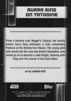 2021 Topps Chrome Star Wars Galaxy #19 Aurra Sing on Tatooine Back
