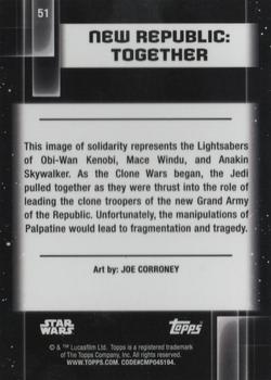 2021 Topps Chrome Star Wars Galaxy #51 New Republic: Together Back