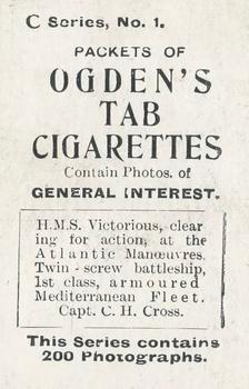 1902 Ogden's General Interest Series C #1 Clearing for Action Back