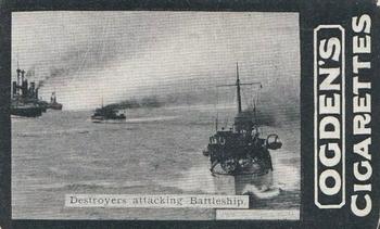 1902 Ogden's General Interest Series C #2 Destroyers Attacking Battleship Front