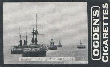 1902 Ogden's General Interest Series C #5 Battleship Flying America’s Flag Front