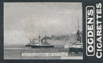 1902 Ogden's General Interest Series C #9 Battleships in Action Front