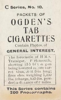 1902 Ogden's General Interest Series C #10 Fixing a 67 Ton Gun on H.M.S. Trafalgar Back