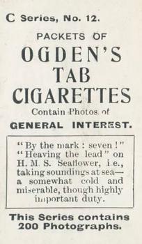 1902 Ogden's General Interest Series C #12 By the Mark: Seven! Back