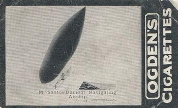 1902 Ogden's General Interest Series C #19 M. Santos Dumont Navigating Airship Front