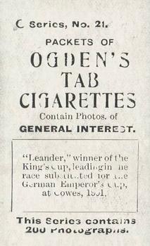 1902 Ogden's General Interest Series C #21 The Leander Back