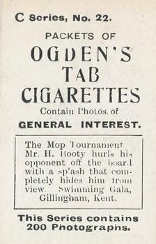 1902 Ogden's General Interest Series C #22 The Mop Tournament Back