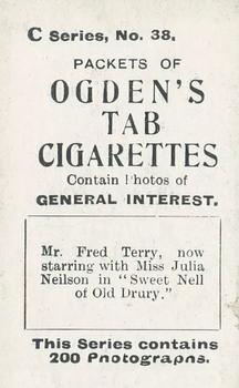 1902 Ogden's General Interest Series C #38 Fred Terry Back