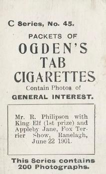 1902 Ogden's General Interest Series C #45 King Elf and Appleby Jane Back