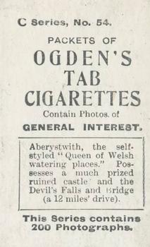 1902 Ogden's General Interest Series C #54 Aberystwith Back