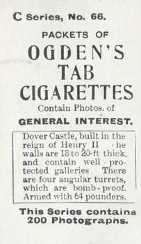 1902 Ogden's General Interest Series C #66 Dover Castle Back