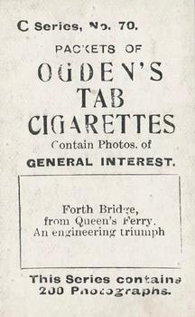 1902 Ogden's General Interest Series C #70 Forth Bridge Back