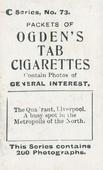 1902 Ogden's General Interest Series C #73 The Quadrant, Liverpool Back